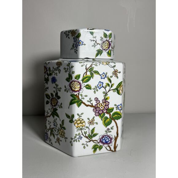 Classic Galt Lidded Ginger Jar – Floral Chinoiserie Porcelain – 10” – China Vtg - Picture 1 of 16